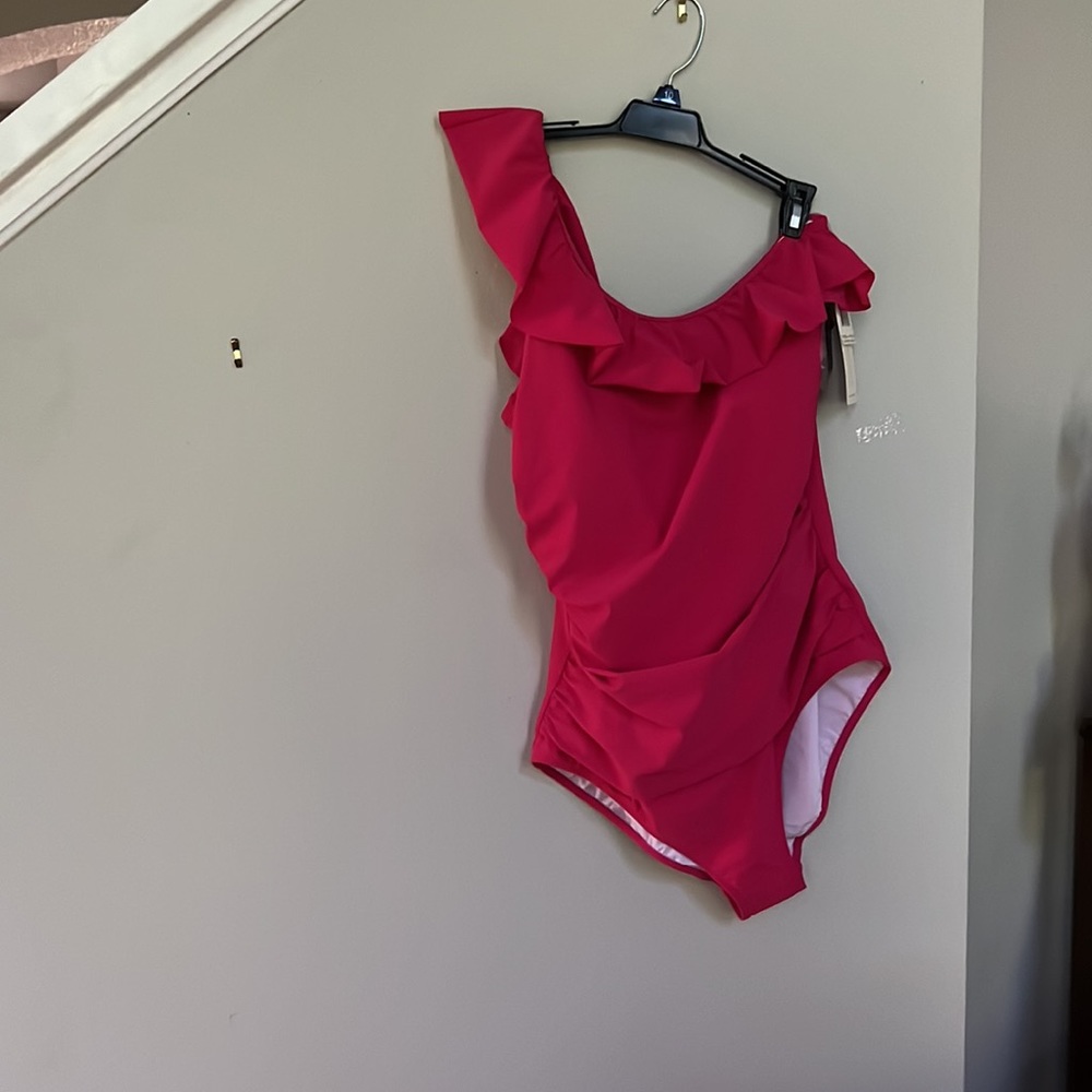 Profile by Gottex
Tutti Frutti Ruffle Tummy Control One Shoulder Swimsuit - Picture 3 of 11